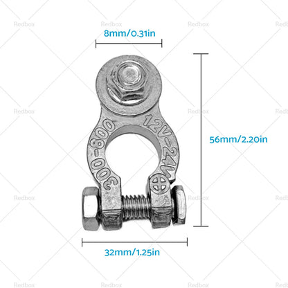 8PCS Car Battery Terminals Positive Negative Connectors Clamp for