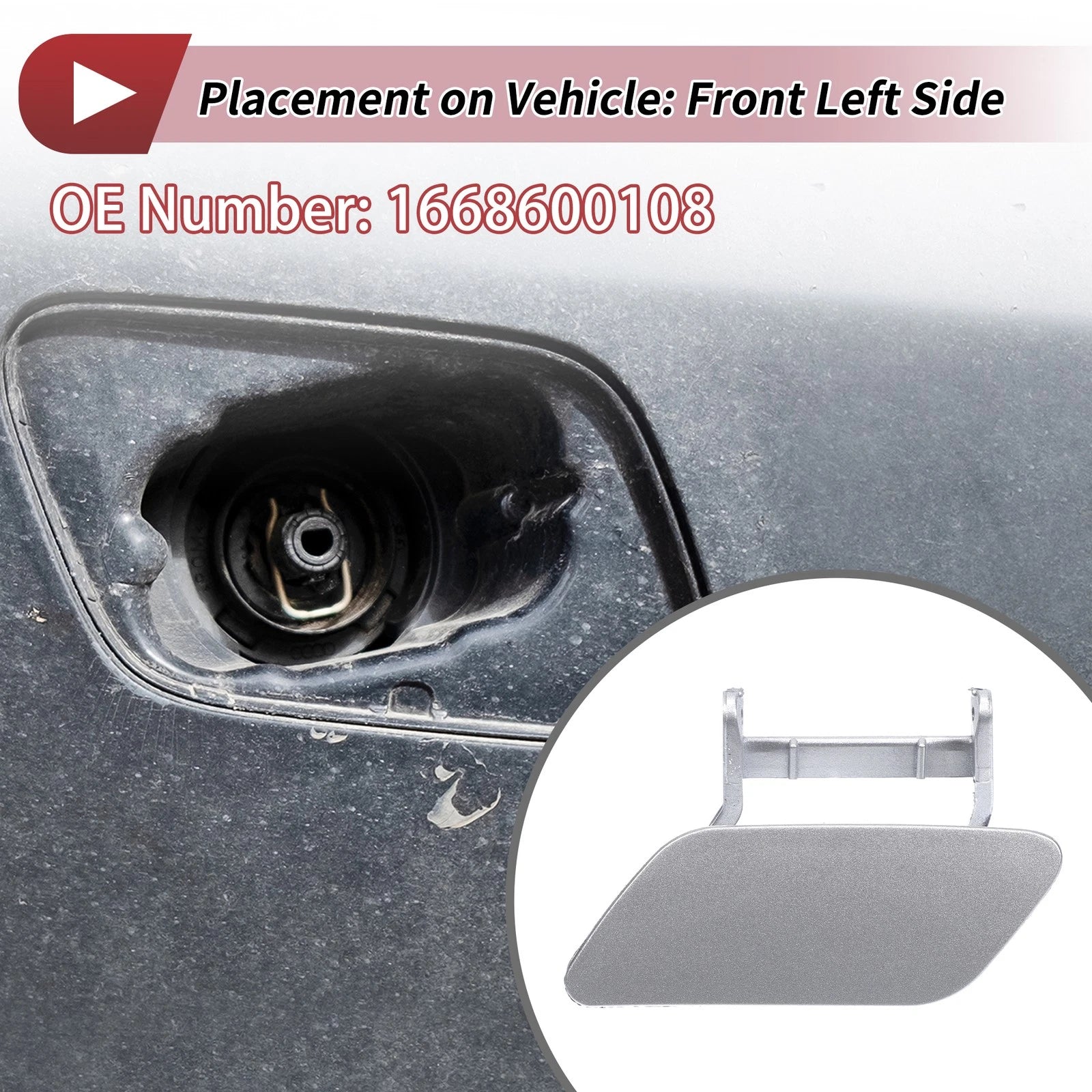 Front Left Washer Nozzle Cover Cap for Mercedes-Benz ML350 (2012–2015)