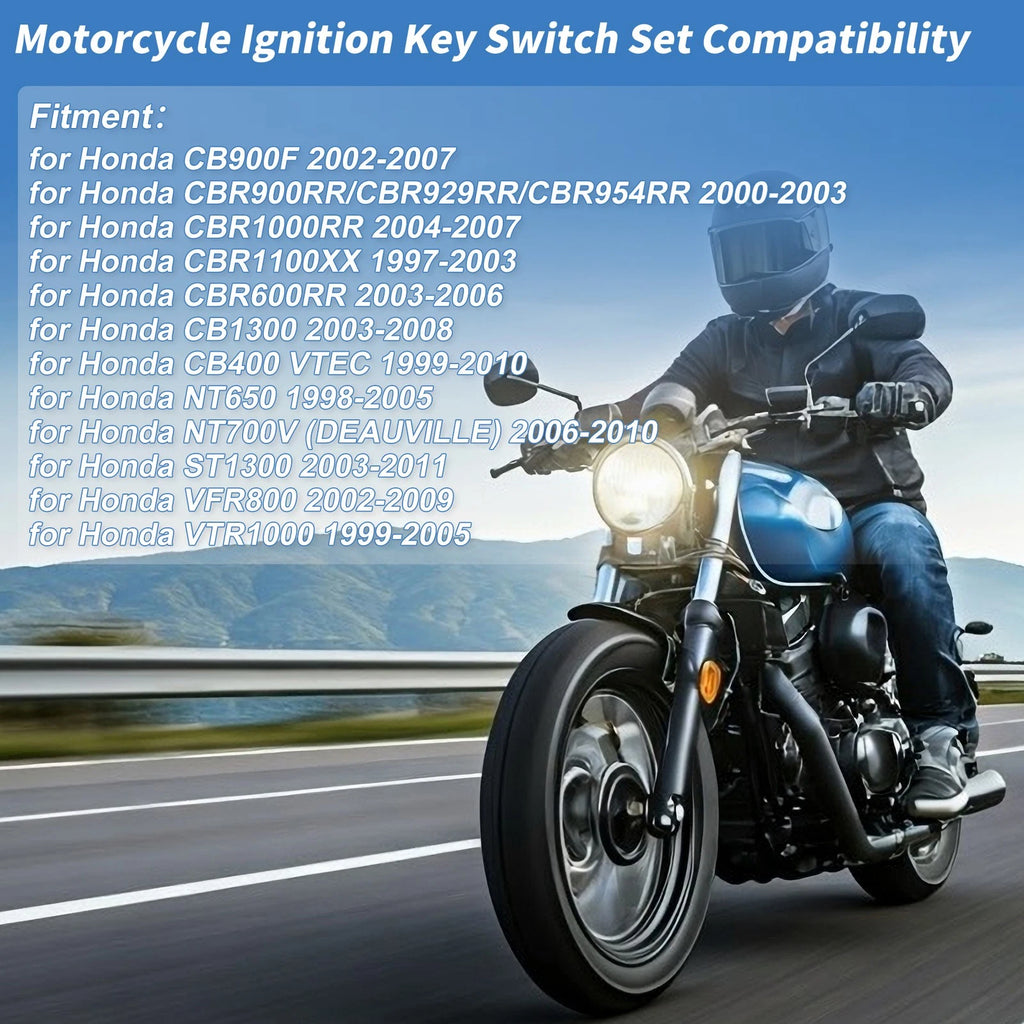 Ignition Key Switch Lock Set for Honda CB900F (2002–2007)