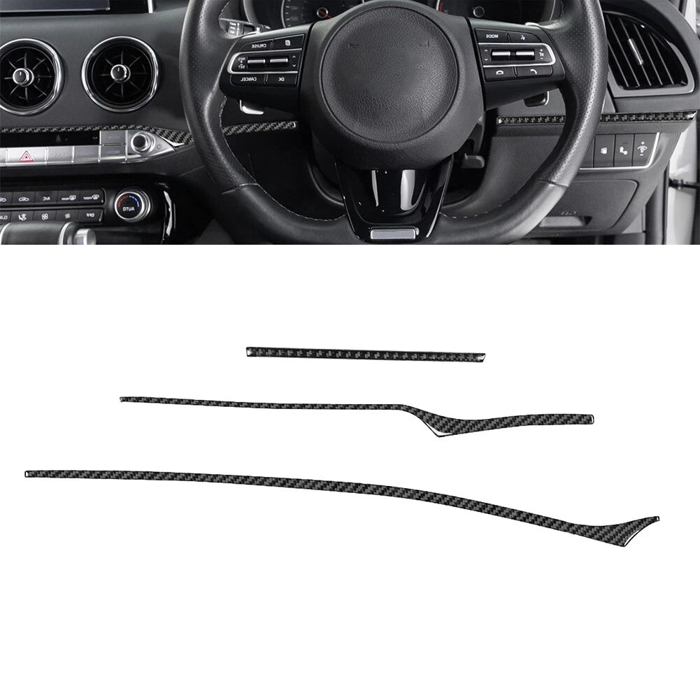 3X Dashboard Panel Cover Trim Strips for Kia Stinger (2018–2023)