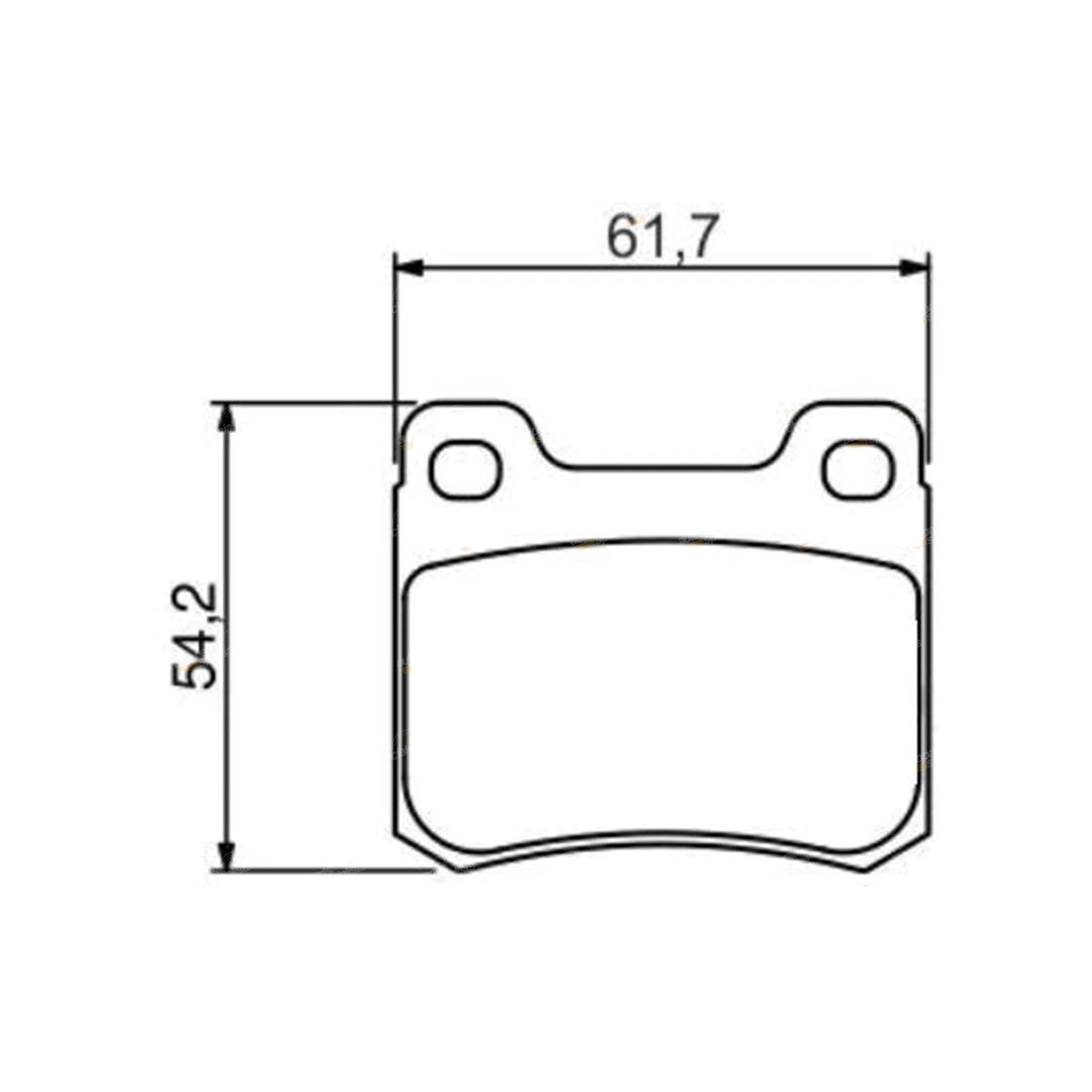 Rear Disc Brake Pad Set for Mercedes Benz E220 E300 W124 (1993–1996)