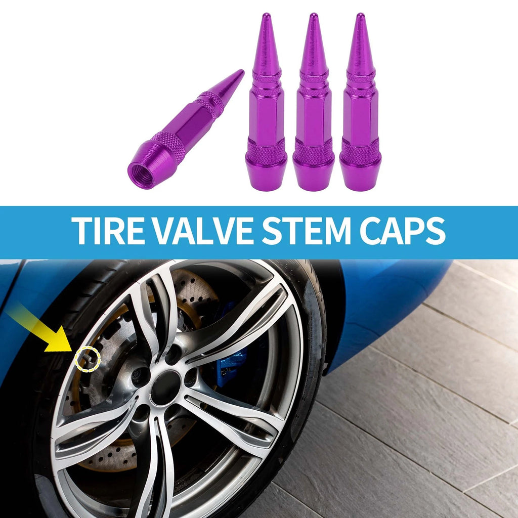 60MM Tire Valve Stem Caps Replacement for Car SUV Bike RV (4 Pack)