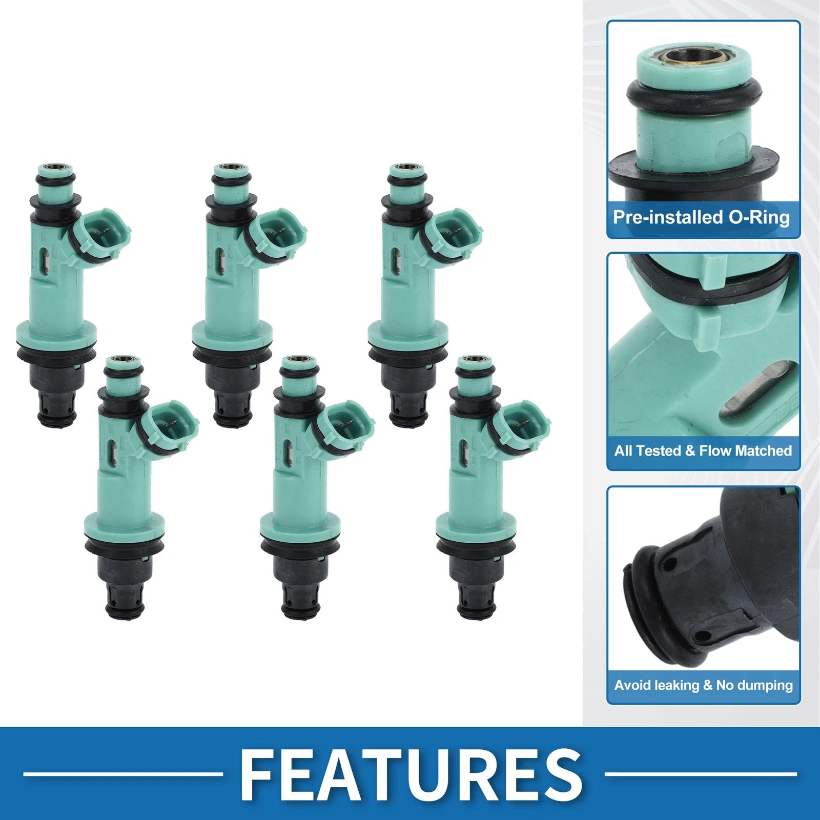 Fuel Injector Replacement for Lexus GS300 Base Sedan (1998–2005) 6 Pack