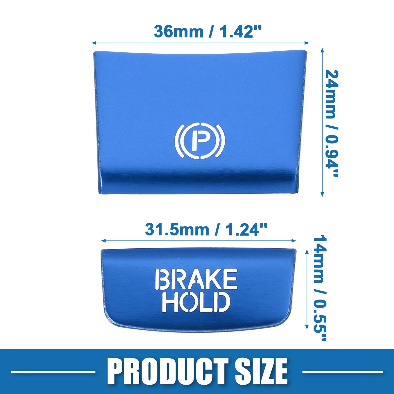 2PCS Handbrake Button Sticker with Adhesive Cover for Honda HRV (2016–2020)