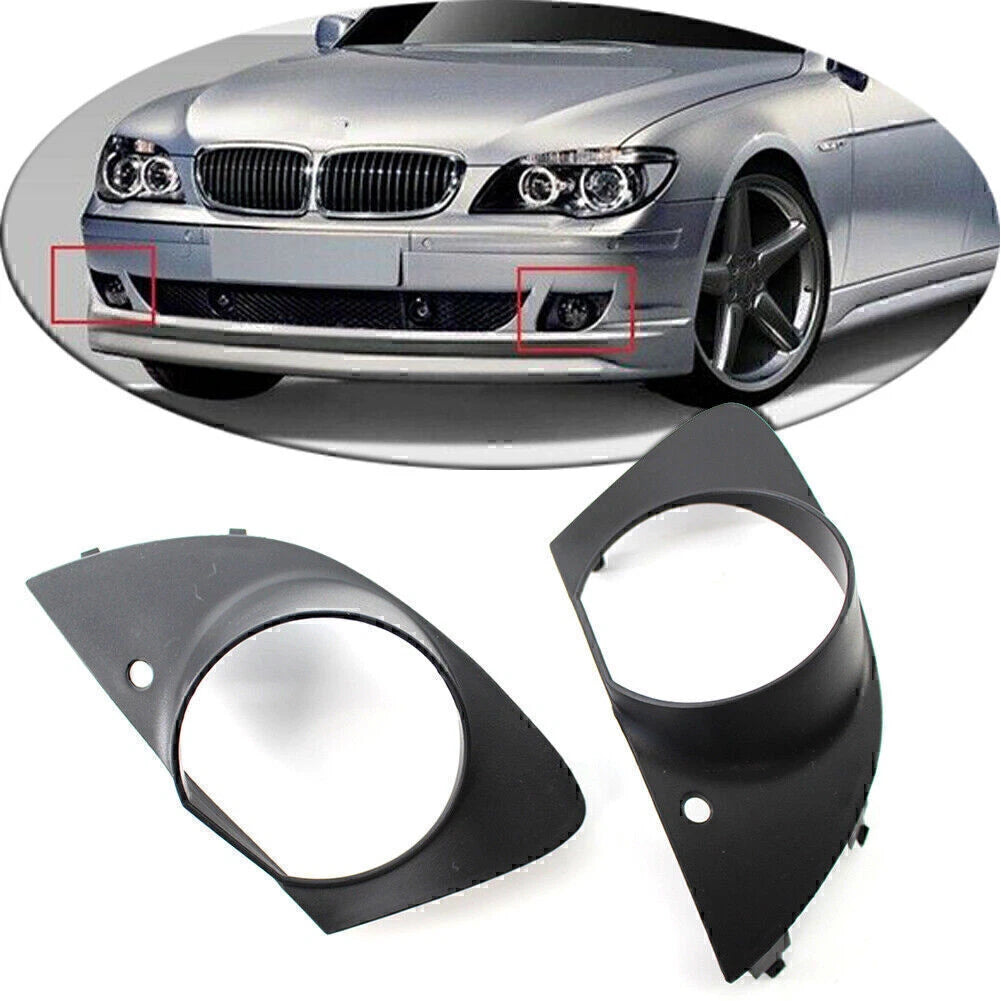 Set of 2 Front Bumper Grill Fog Light Lamp Covers for BMW E65 E66 (2006–2008)