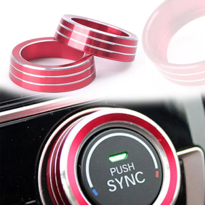 2X Red AC Air-Condition Control Switch Cover Ring for Honda Civic (2016–2017) 2050YF055
