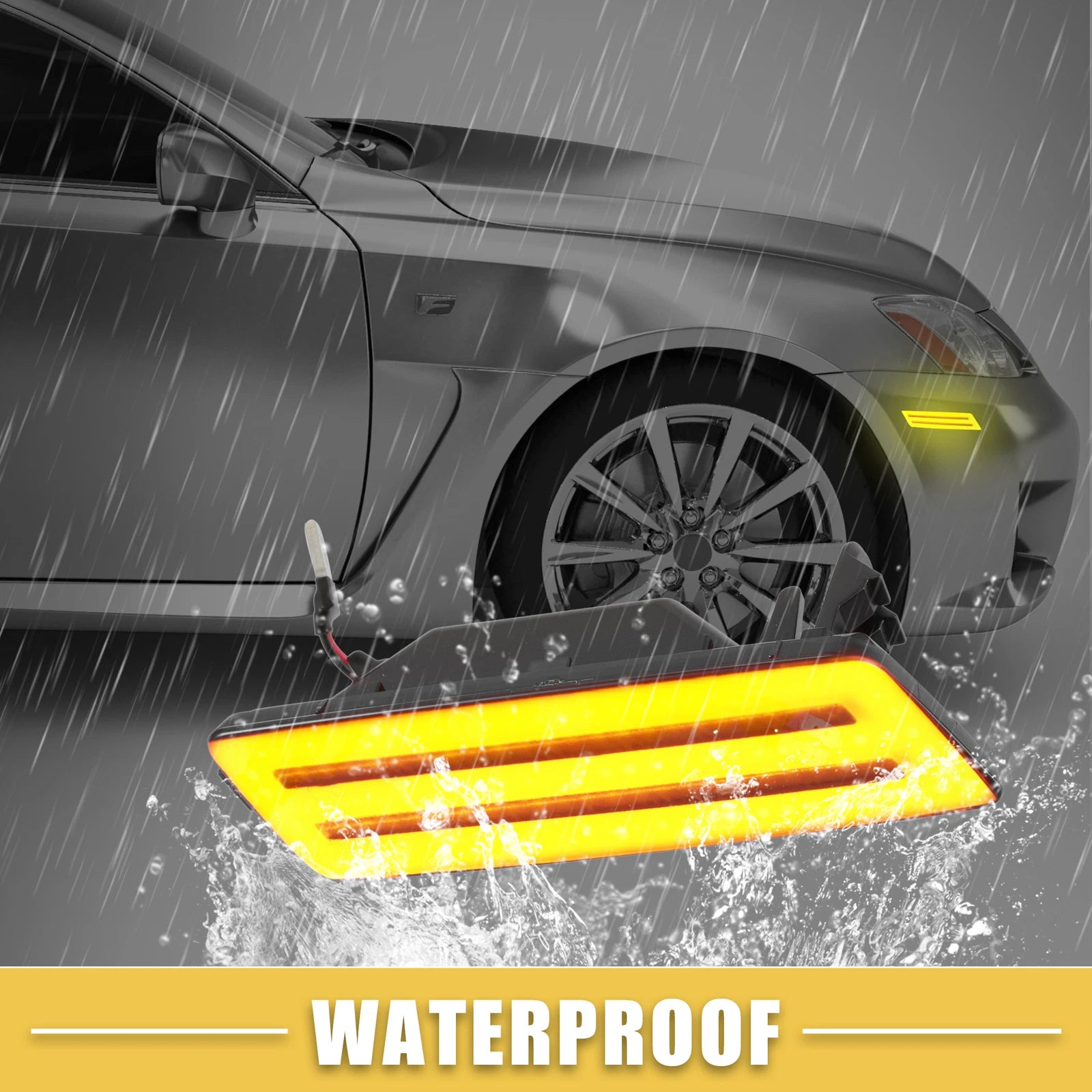 Front LED Side Marker Light 1K5 945 071A for Volkswagen (1 Pair)