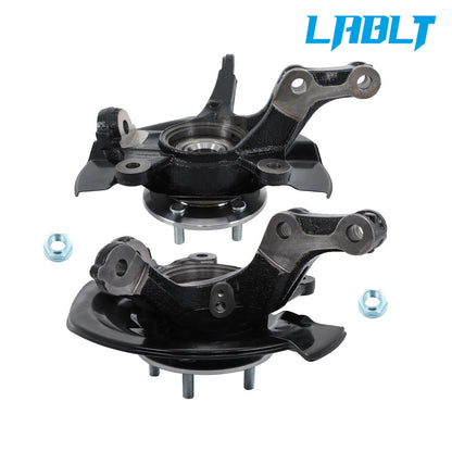 2X Steering Knuckle & Wheel Hub Bearing Assembly L&R for Honda CR-V (2007–2009)
