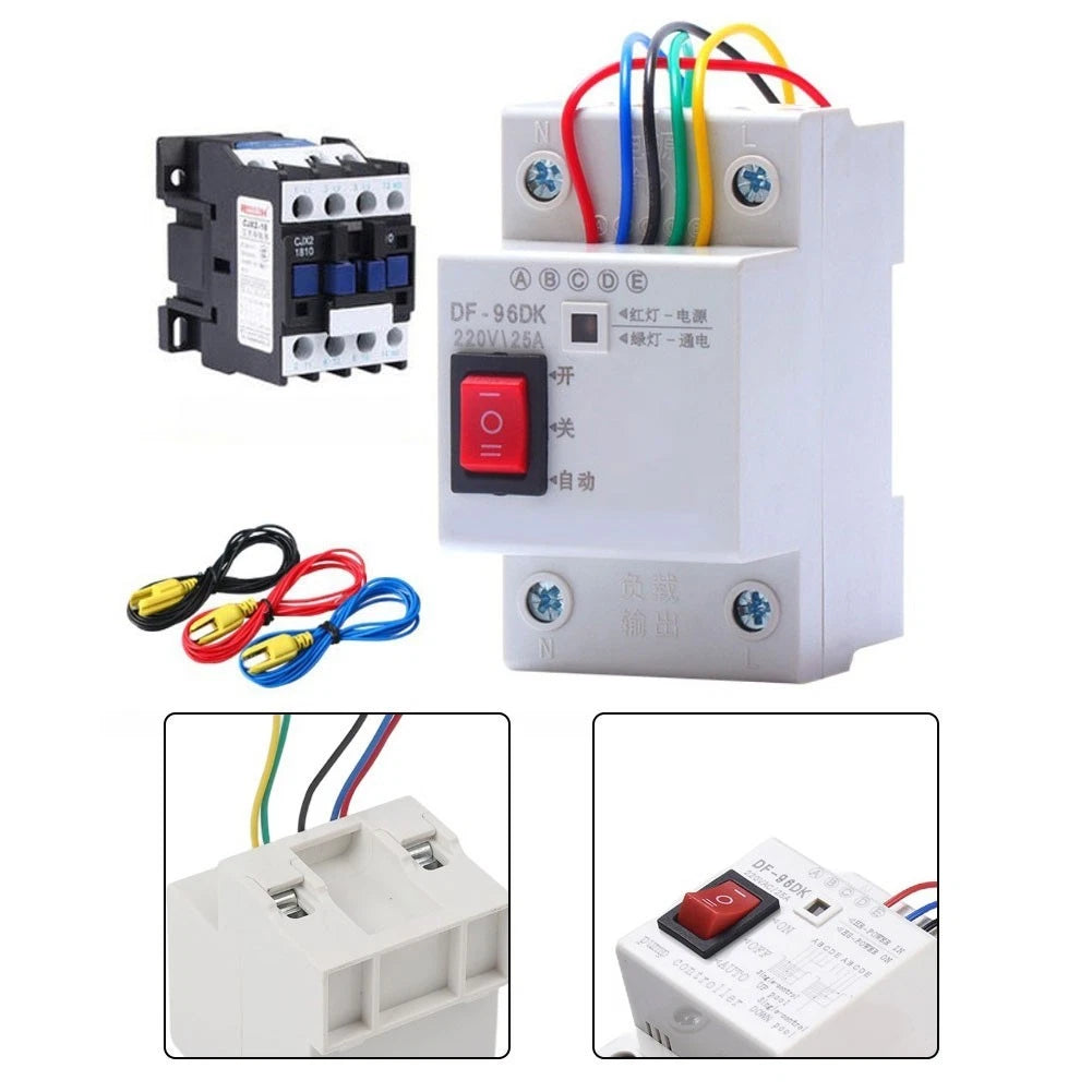 Water Pump Controller 220V 25A with Probe and 18A Contactor for Water Systems