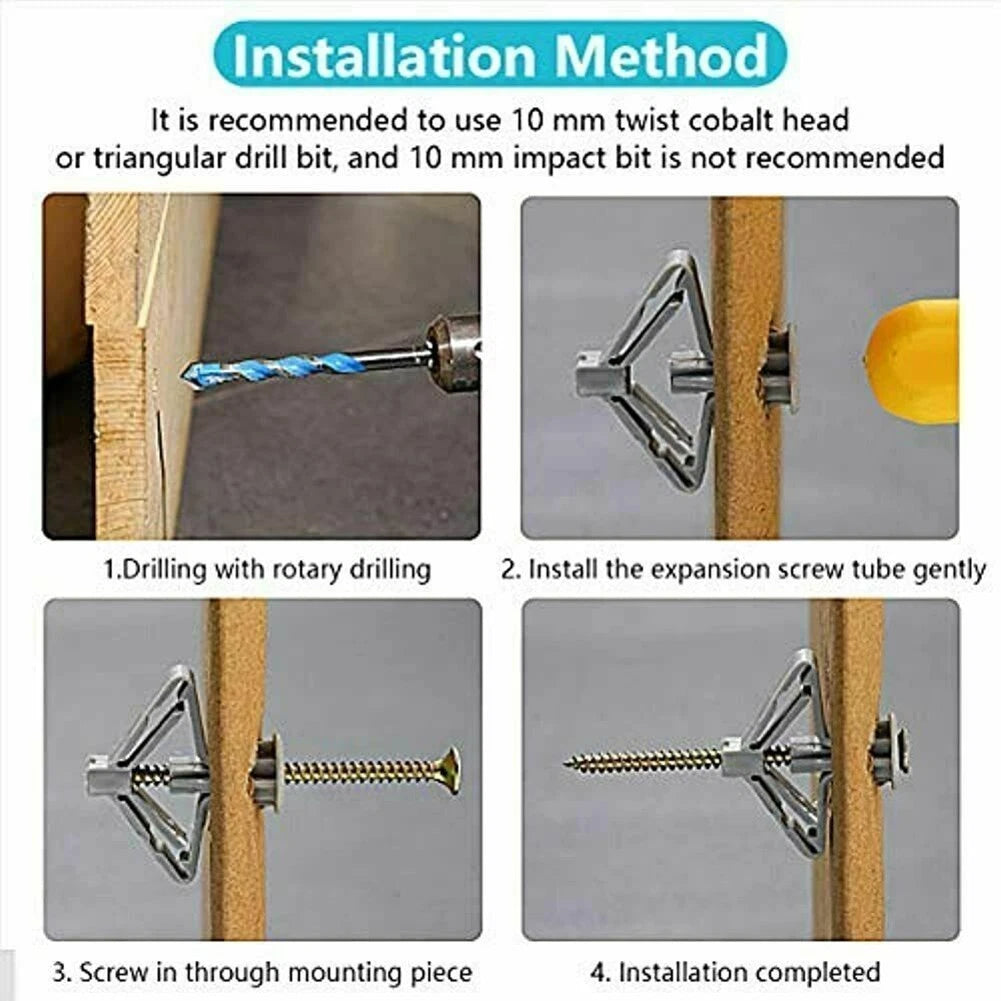 Self-Drilling Drywall Anchor Kit for Hollow Walls (No Year Range)