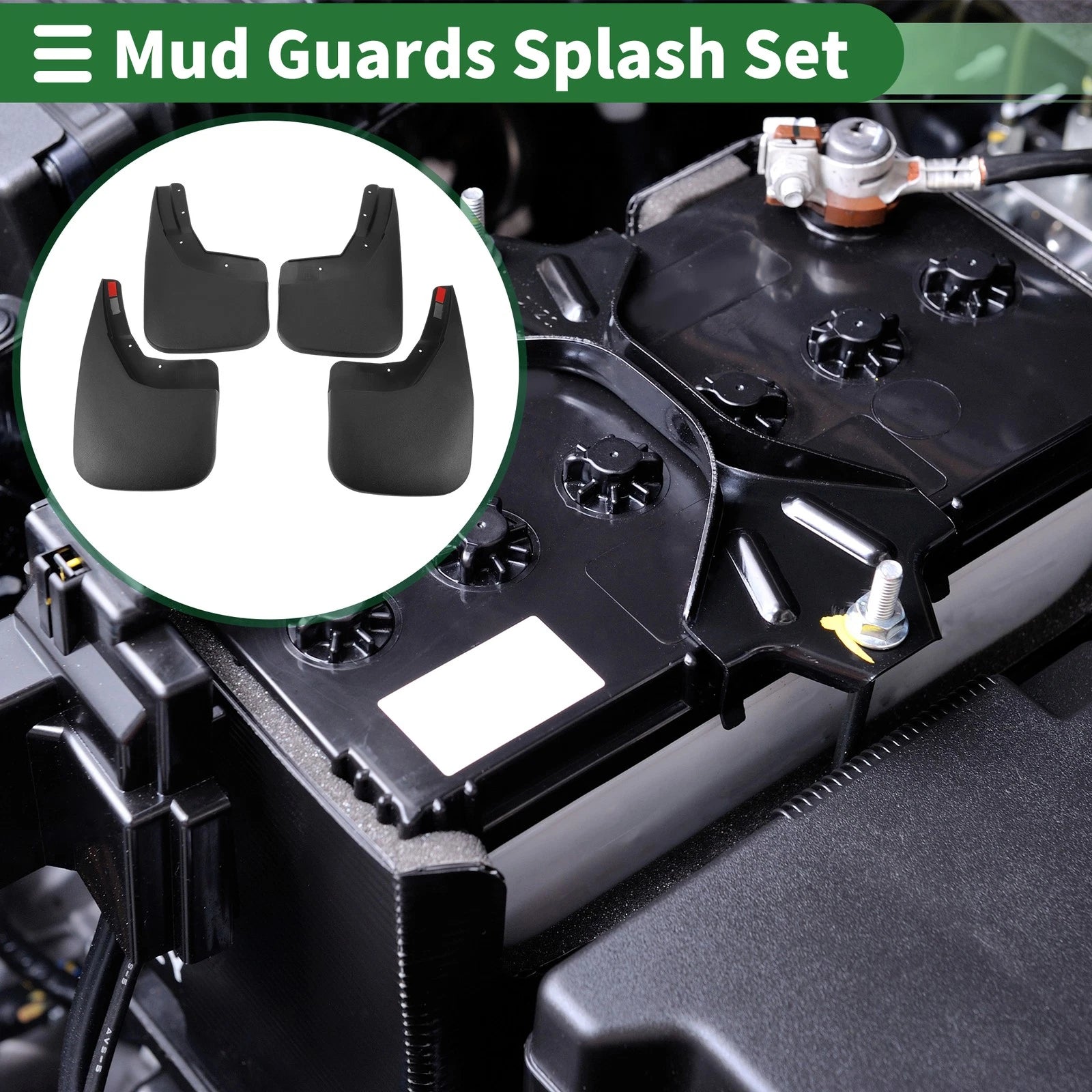 Mud Flaps Splash Guards for Chevrolet Silverado (2014–2018) W/ Mounts