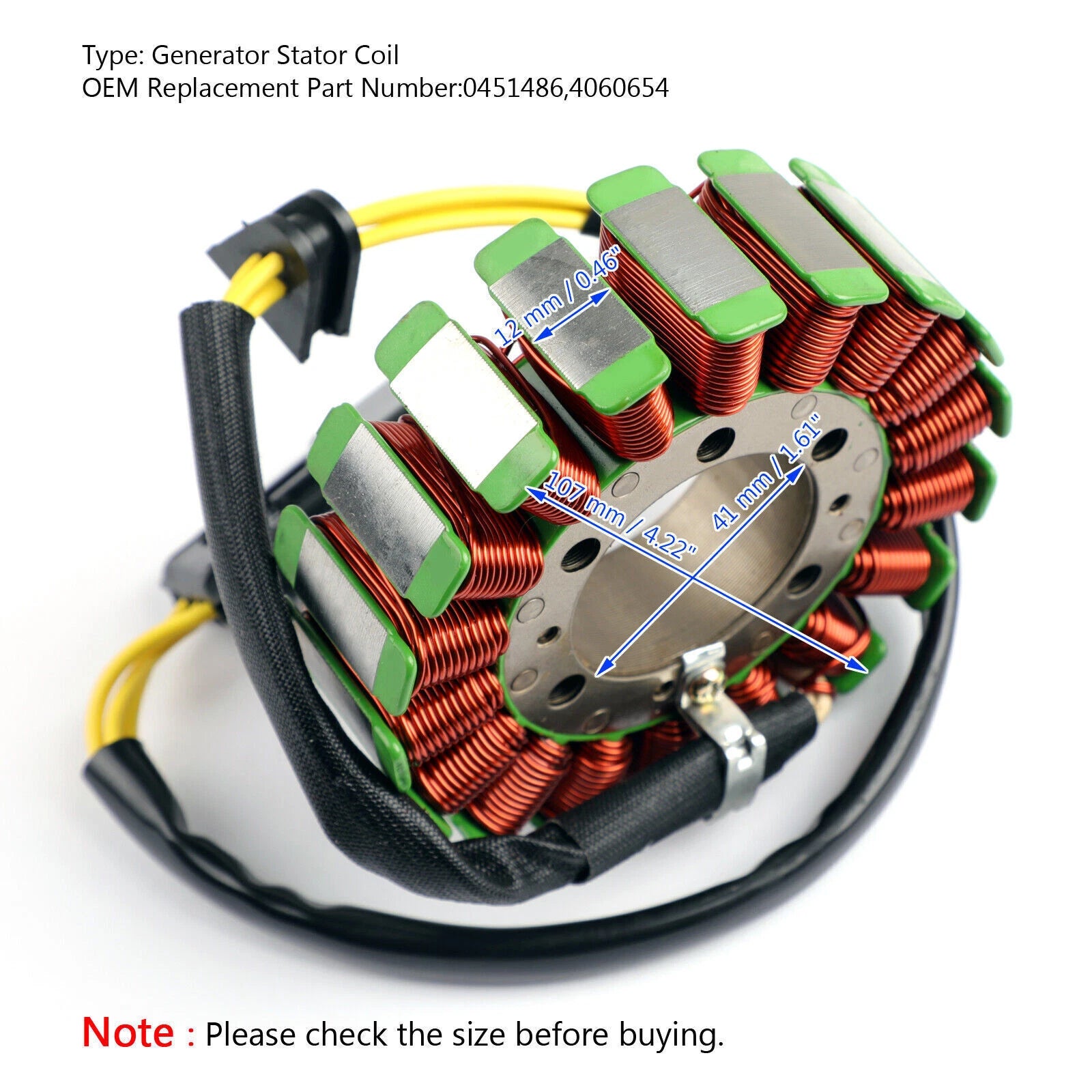 Stator for Victory Motorcycle V92C V92SC (1999–2001) 0451486 T9
