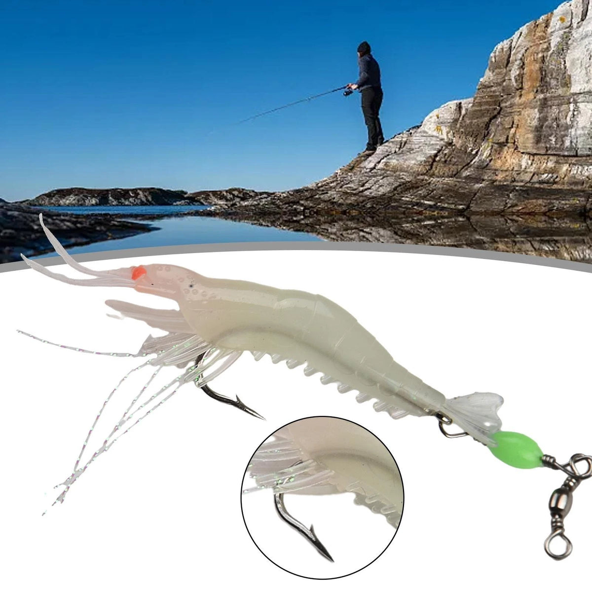 Luminous Shrimp Lure Hook for Fishing (Trout)