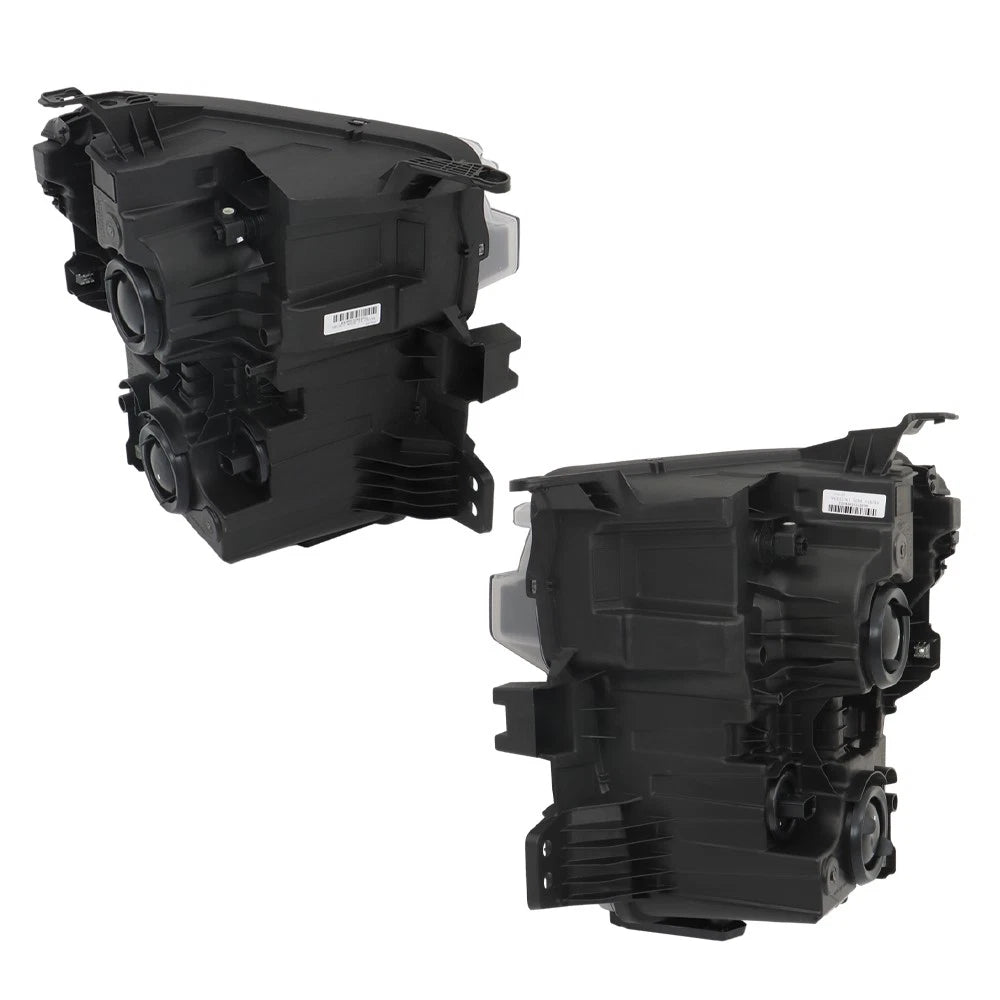 Black Headlights for Chevy Silverado 1500 (2022–2024) Pair Left+Right Halogen