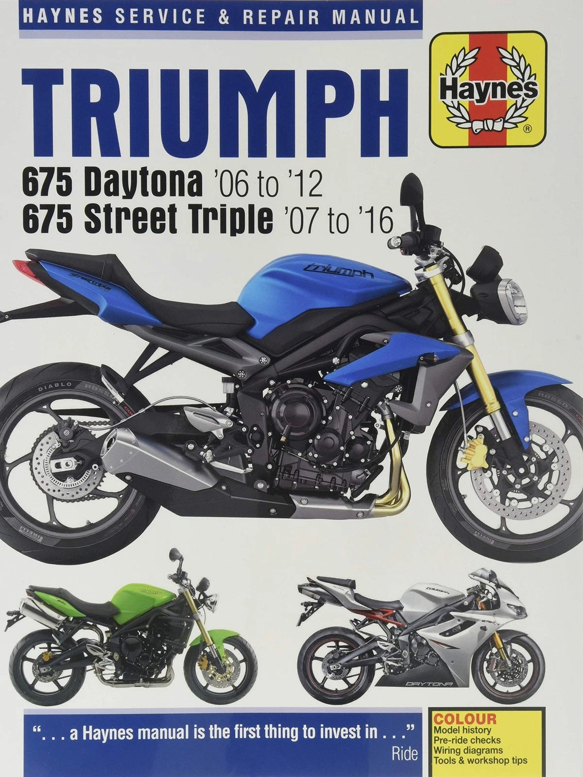 Repair Manual for Triumph Speed Triple & Daytona (Haynes, Chilton, Clymer)