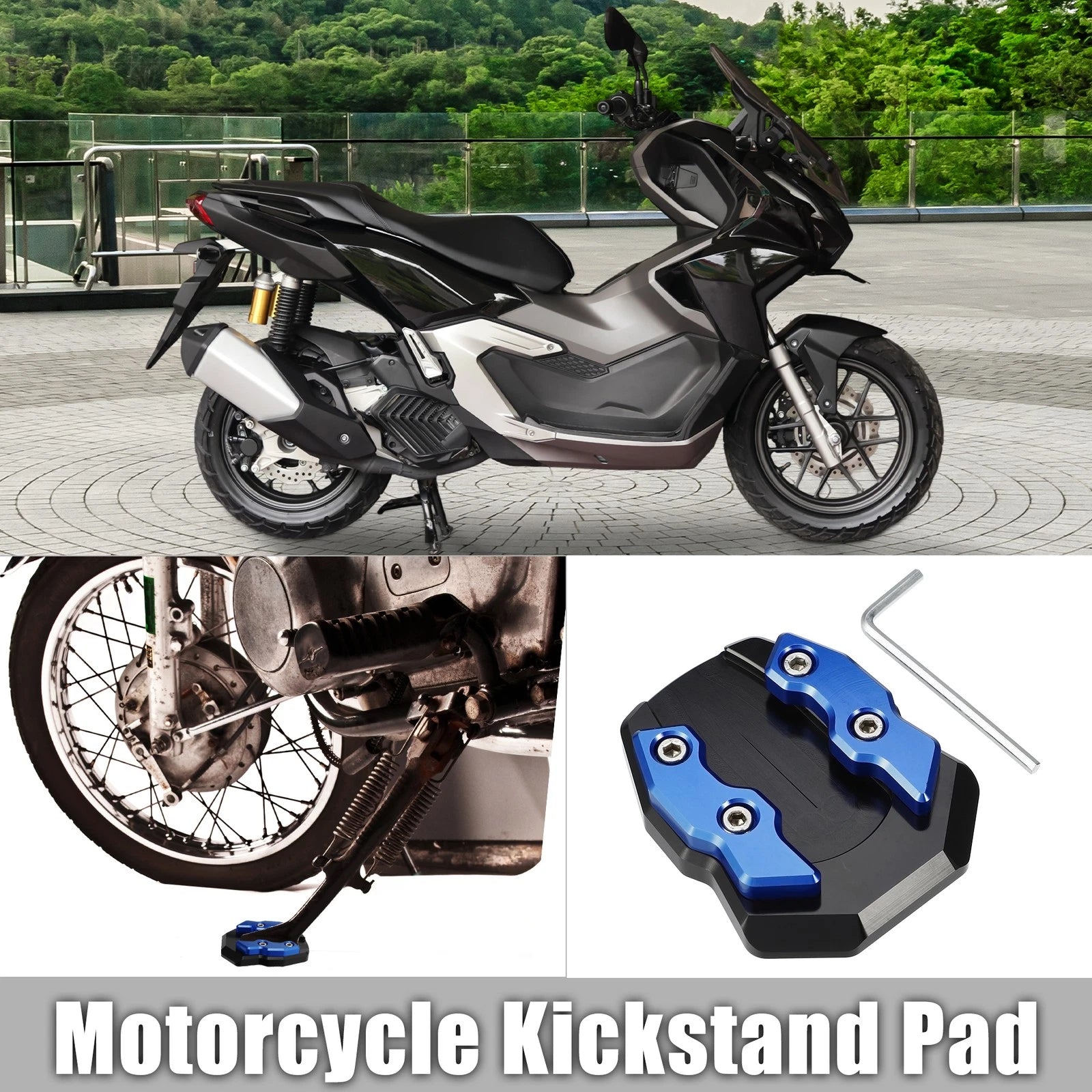 Motorcycle Kickstand Pad Replacement for Honda ADV-160 2022–2023