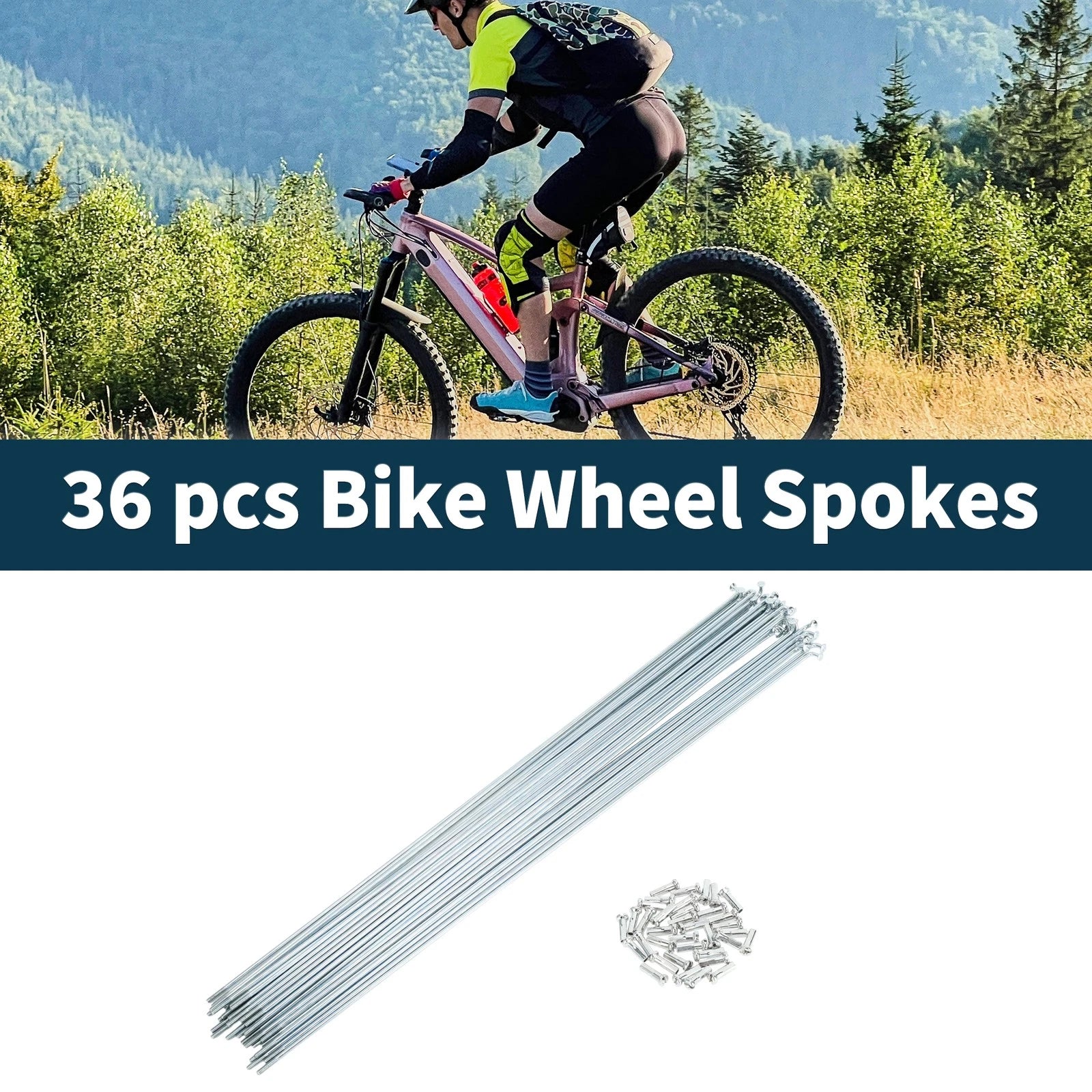 Bicycle Spokes Nipple Set 14G 295mm for Universal (All Makes/Models)