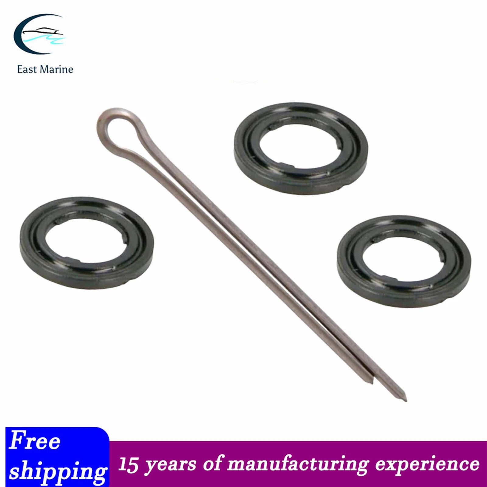 Outboard Marine Drain Plug Gasket & Cotter Pin for Suzuki (Fits 09168-10022, 09204-03001)