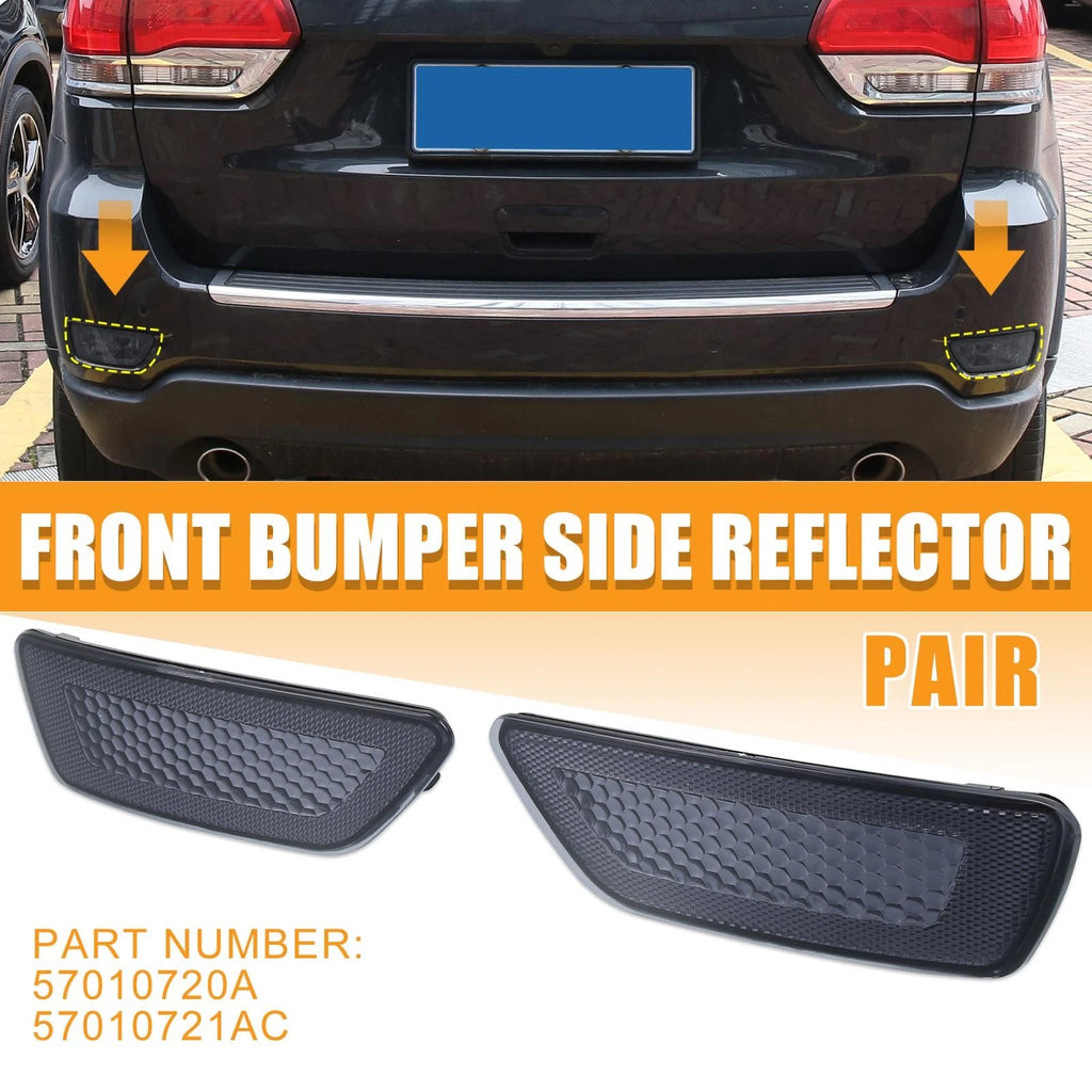 Bumper Reflector Replacement for Jeep Grand Cherokee Compass Dodge Journey (Black)