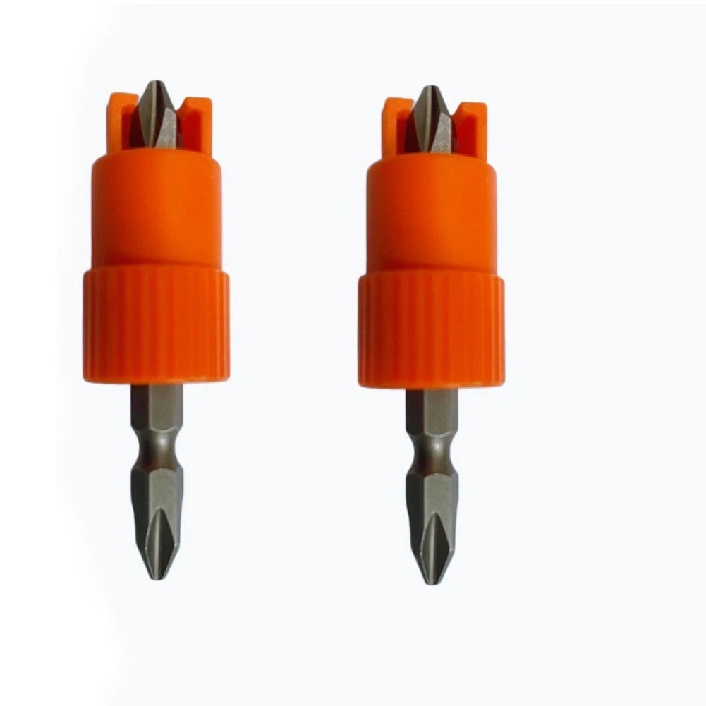2X 65mm Bit Holder for Drill Bit Retention - Spring Loaded, Orange