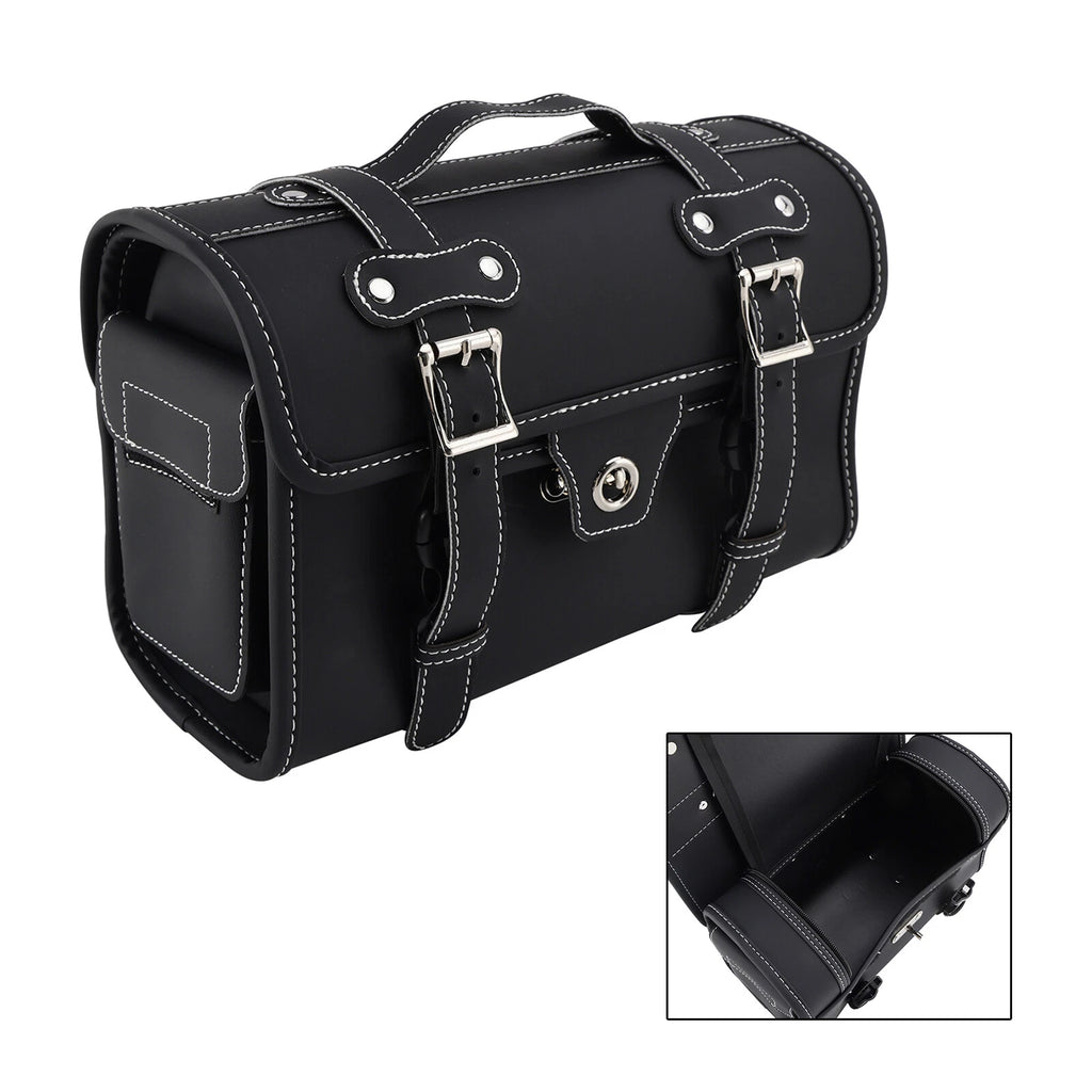 Tail Bag Pannier Luggage Pouch for Motorbike (White)