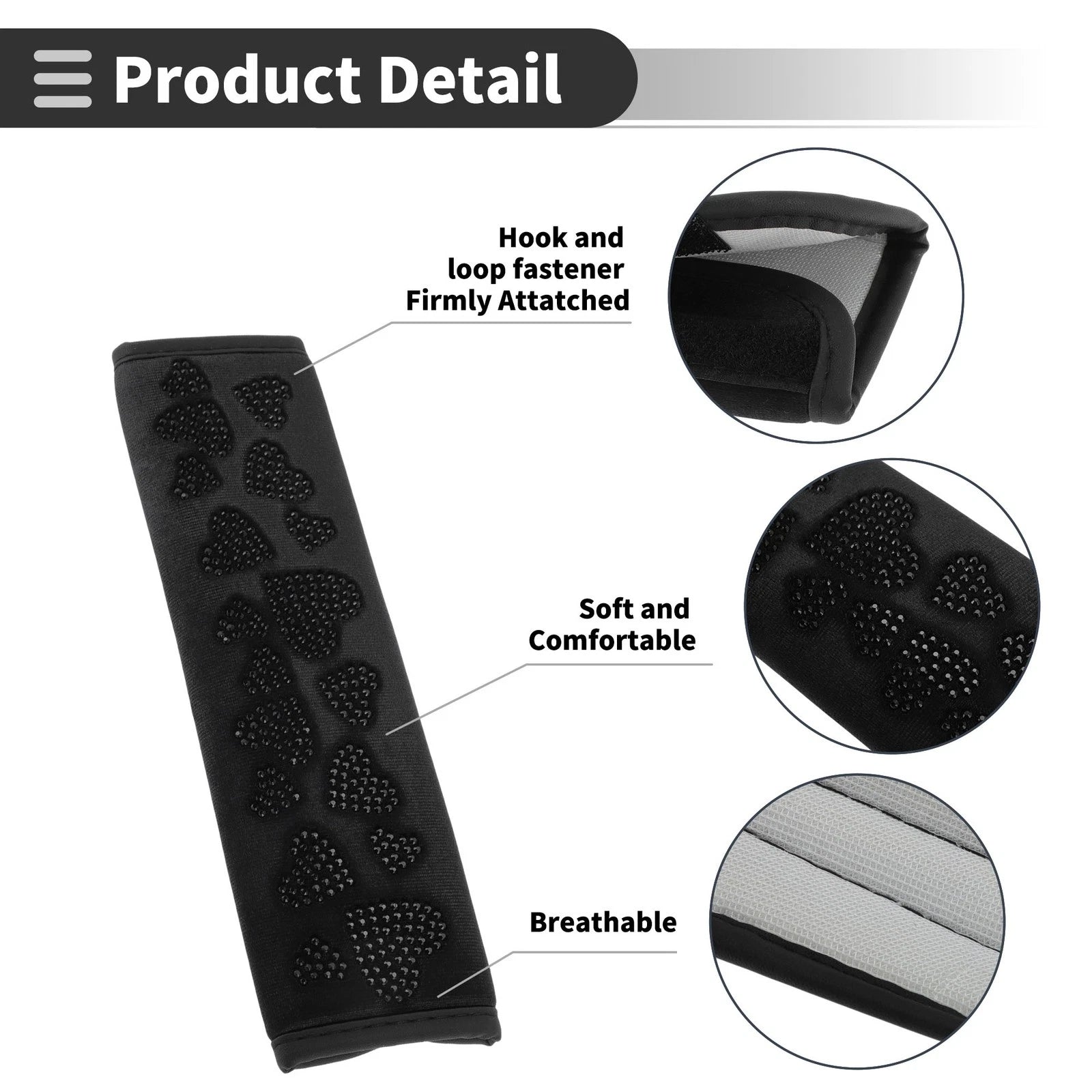 Seat Belt Cover Pad for Universal Fit (23cm)