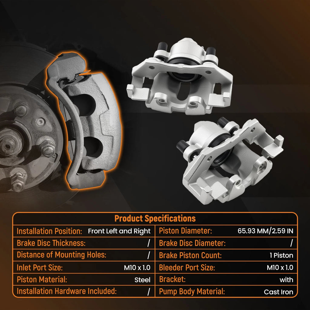 Front Disc Brake Calipers Set for Mercury Mariner (2007–2009) 19B3117