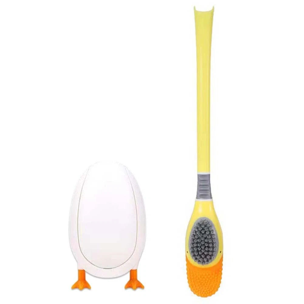 360 Degree Cleaning Silicone Toilet Brush with Holder Set