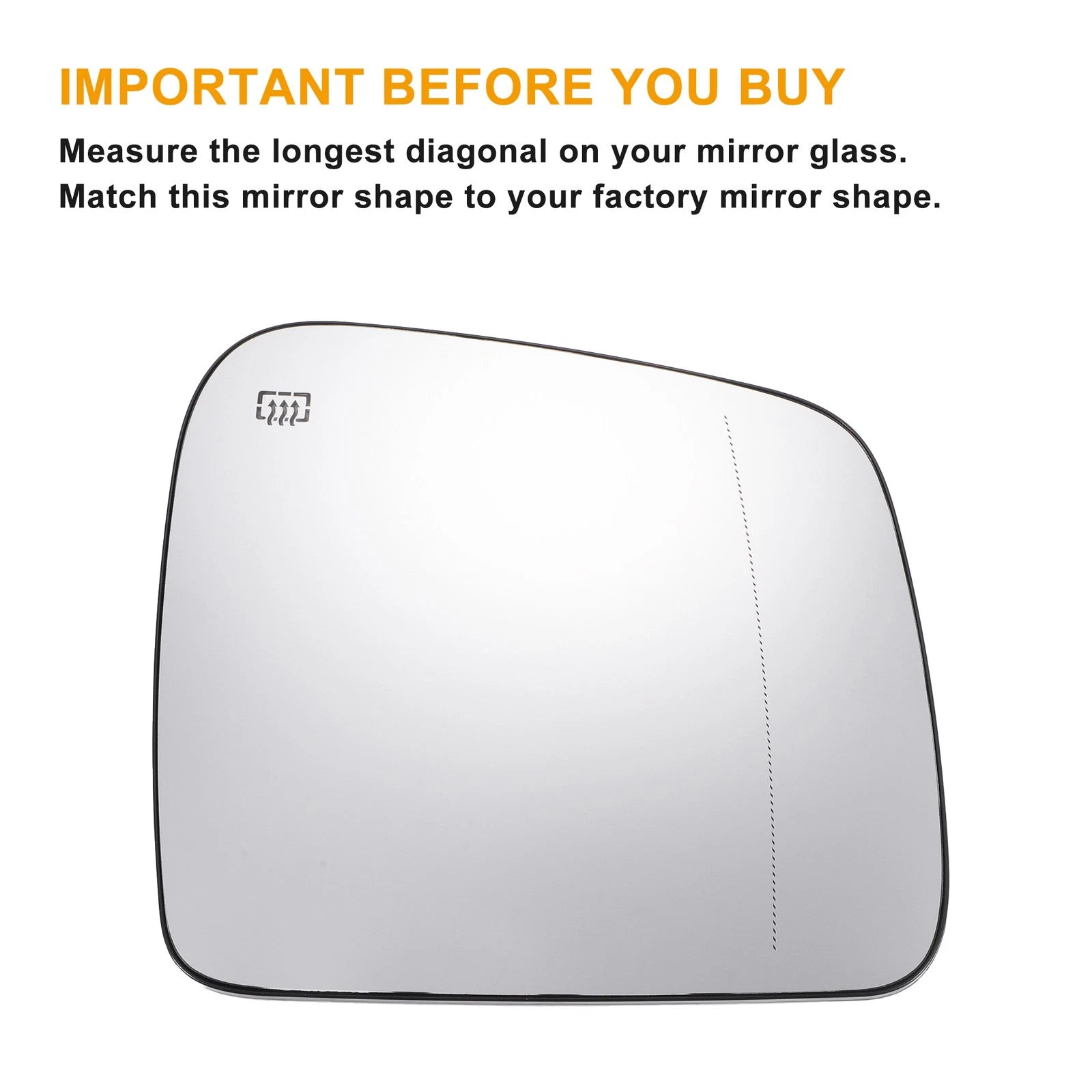 Left Right Mirror Glass Heated Pair for Jeep for Dodge (2014–2019)