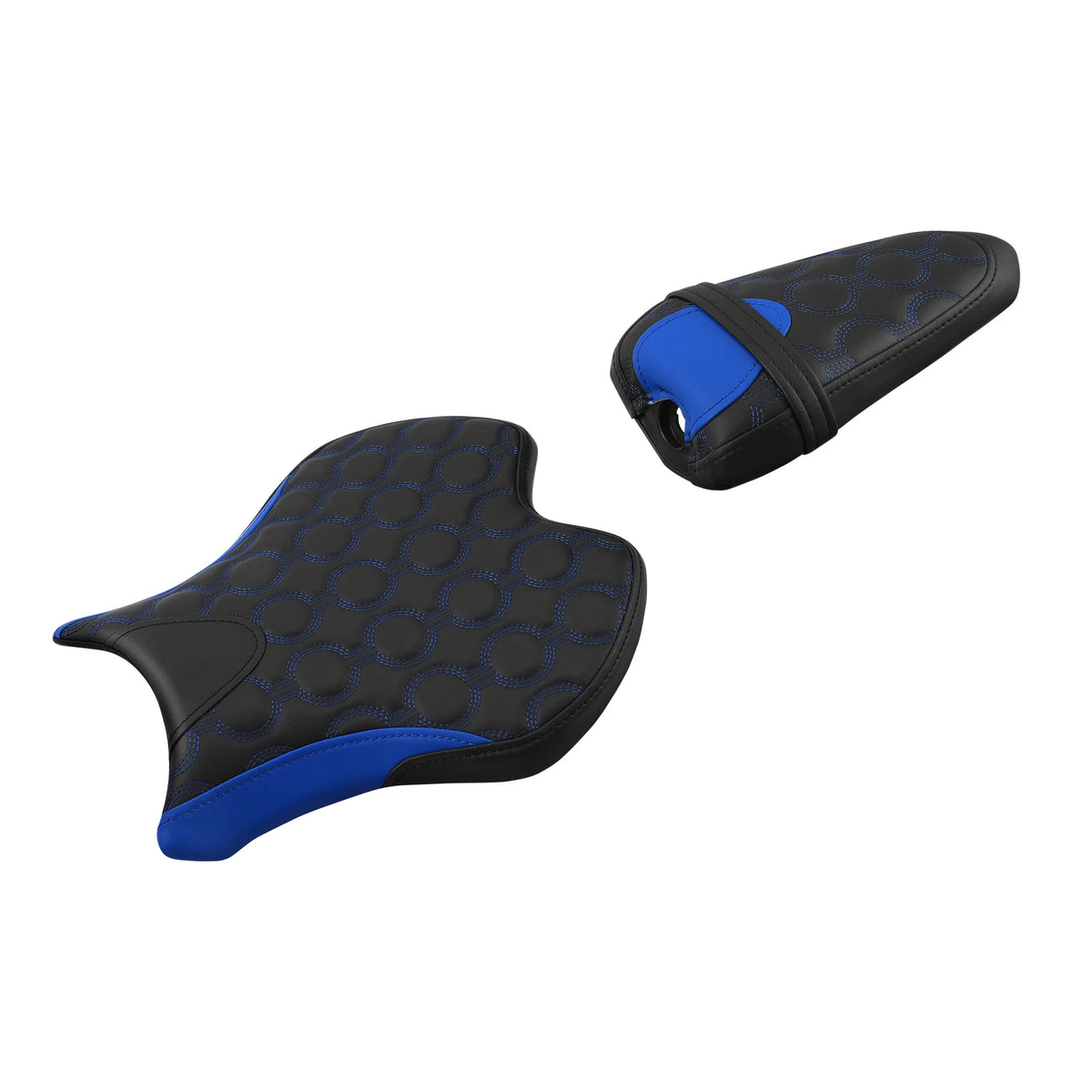 Seats for Yamaha YZF R6 (2017–2022) - Black Blue Rider Driver Passenger