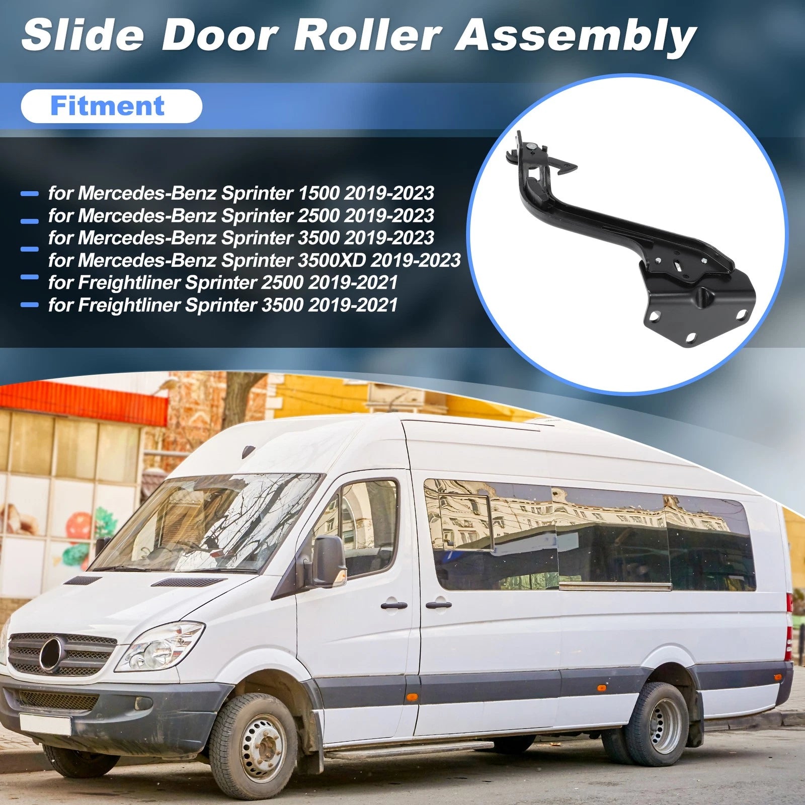Sliding Door Roller Lower Bracket Replacement for Mercedes-Benz Sprinter 1500 (2010–2018)
