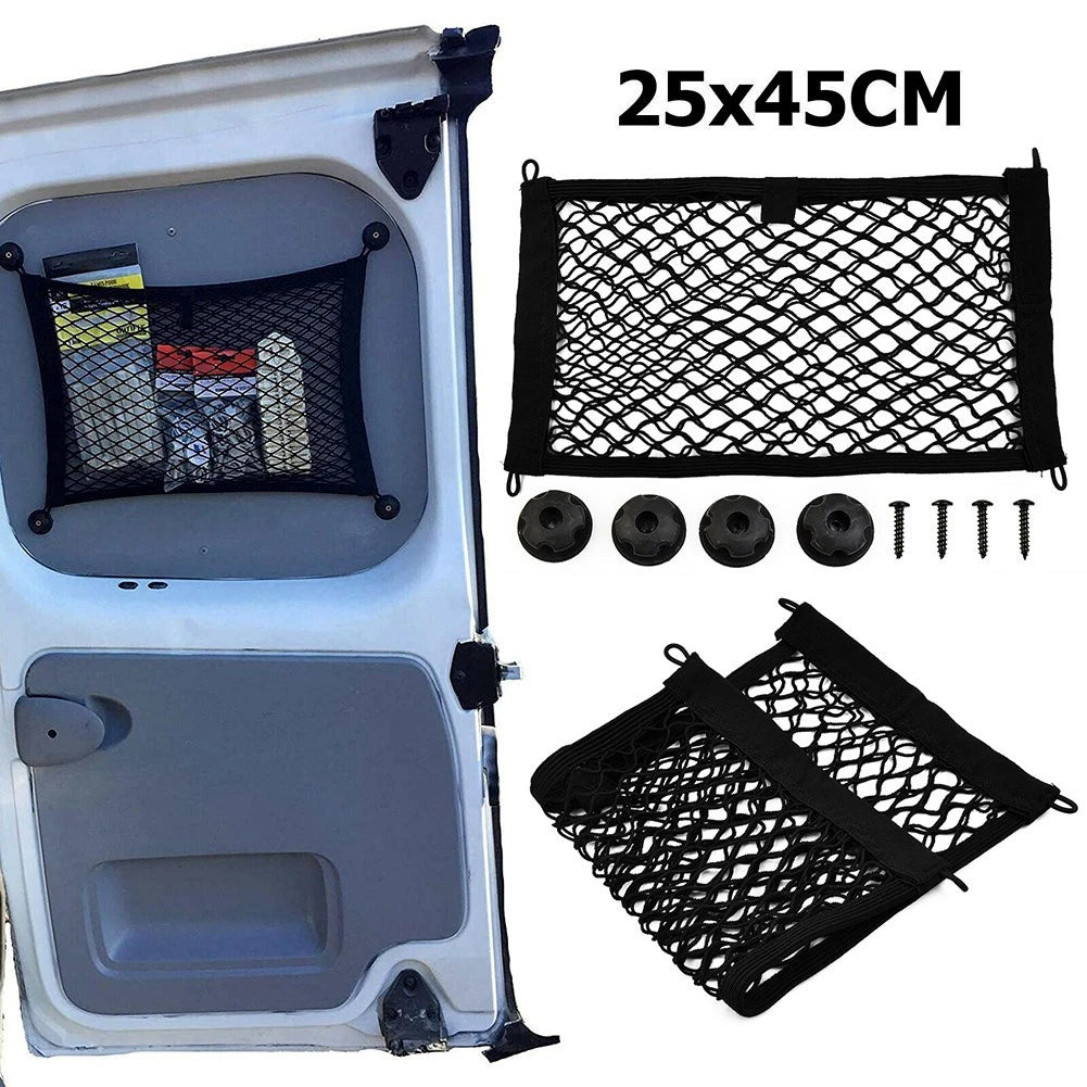 Elastic Storage Net for Cargo Organization in Van Mobile Home Boat