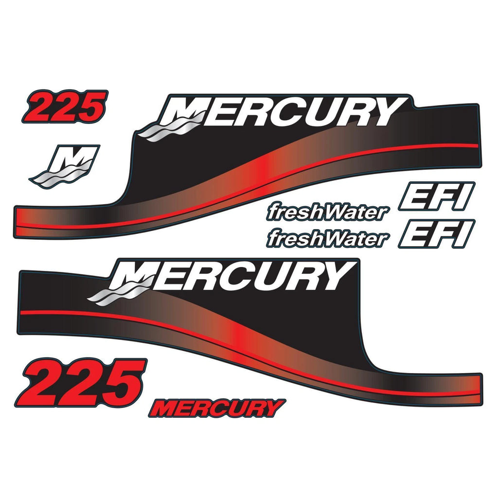 Mercury Outboard Decals Sticker 225hp EFI Fresh Water (1990–2000)