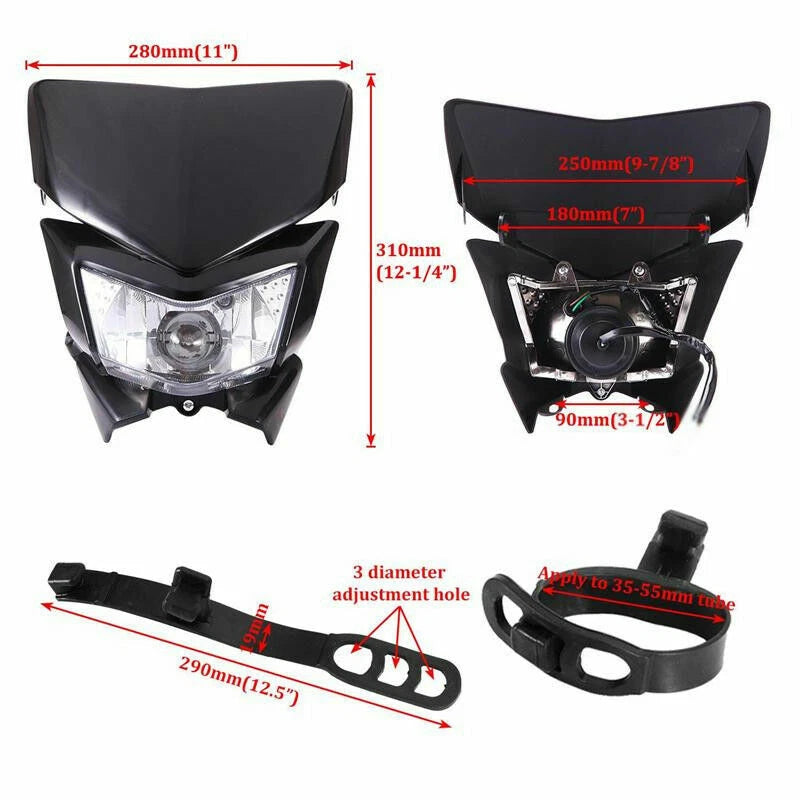 Fairing Kit for Suzuki DR650SE (2005–2014) - Black Head Tail Light