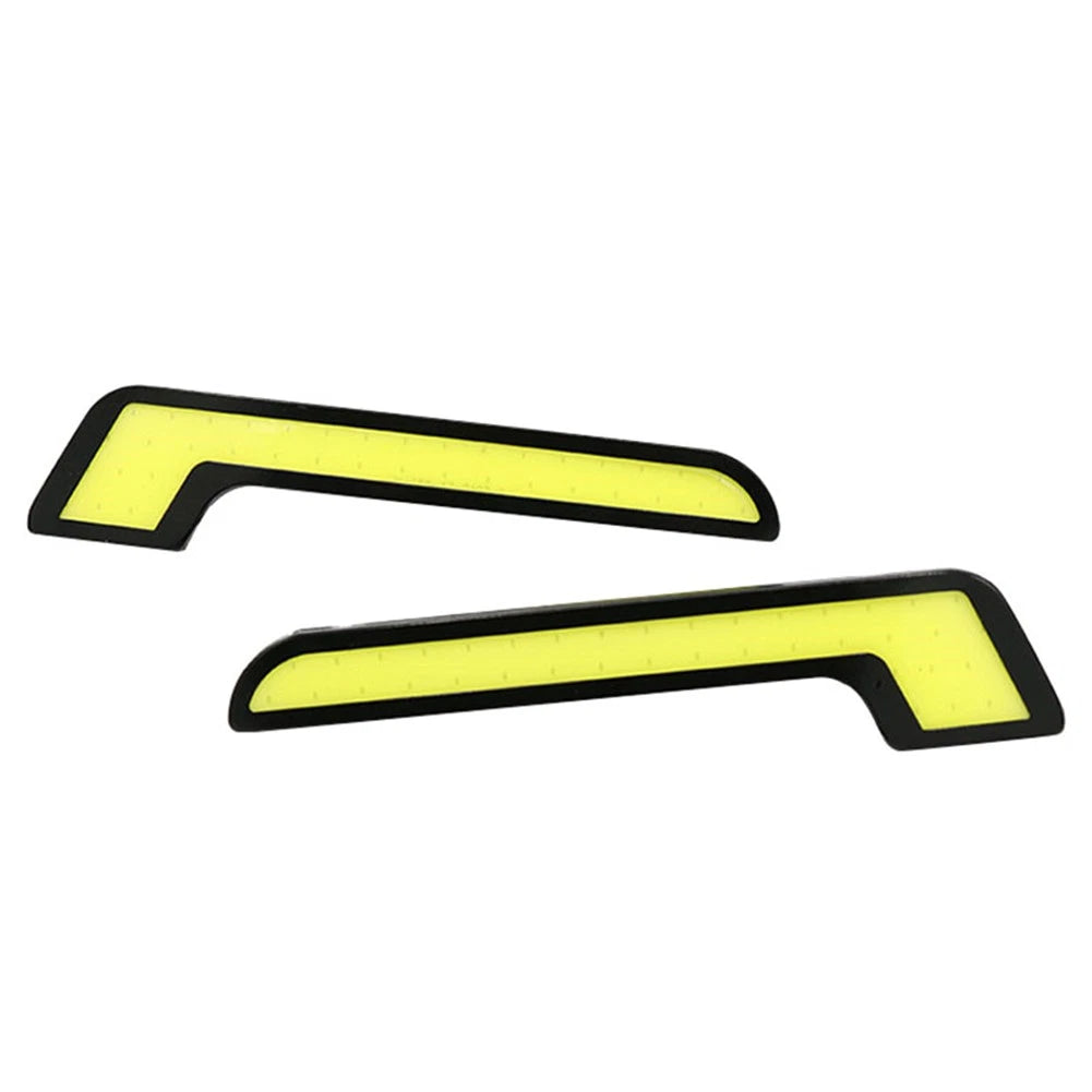 L Shape COB White LED Daytime Running Lights for Car (12V)