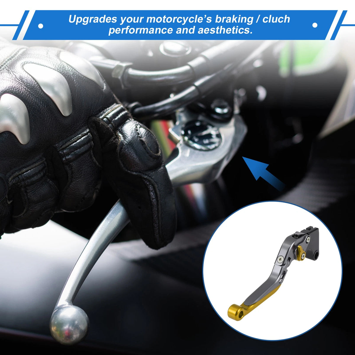 Adjustable Brake Clutch Levers for Yamaha YZF R1 (2000–2023) Titanium Gold Tone
