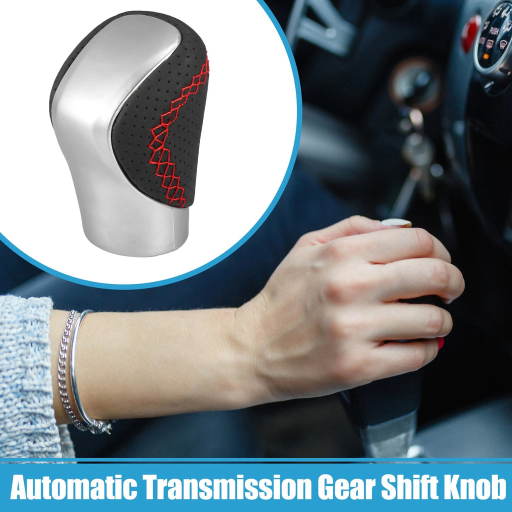 Gear Shift Knob Replacement for Lexus Silver Tone Cover Red Thread (2010–2020)