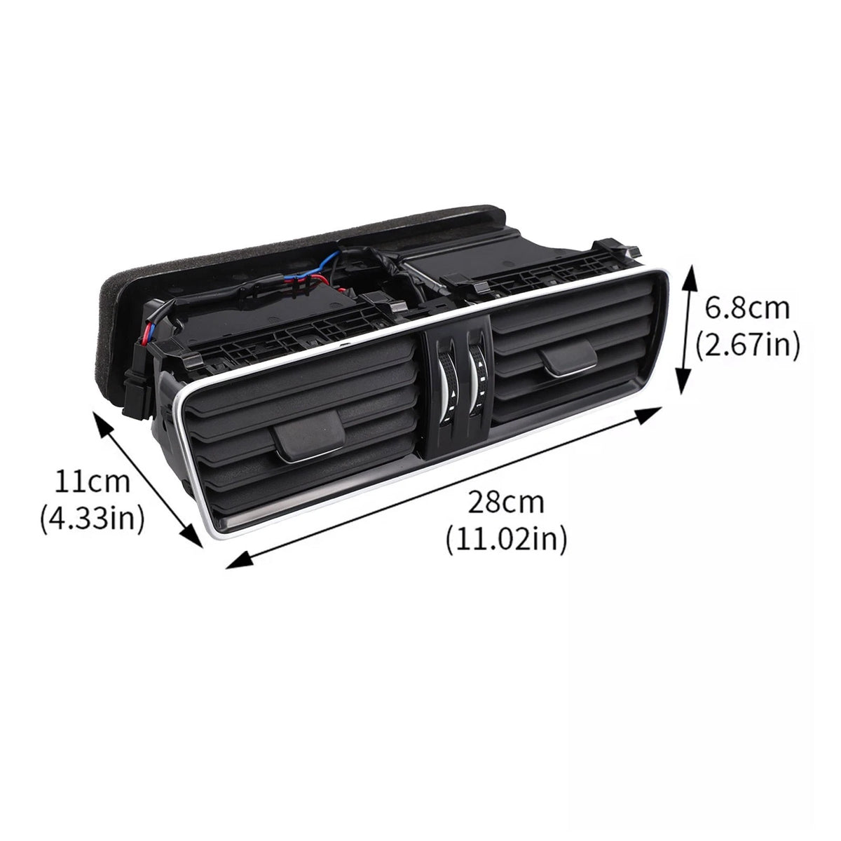 Replacement Black Center Dash Air Vent Panel for Passat 2006 to 2014 Models
