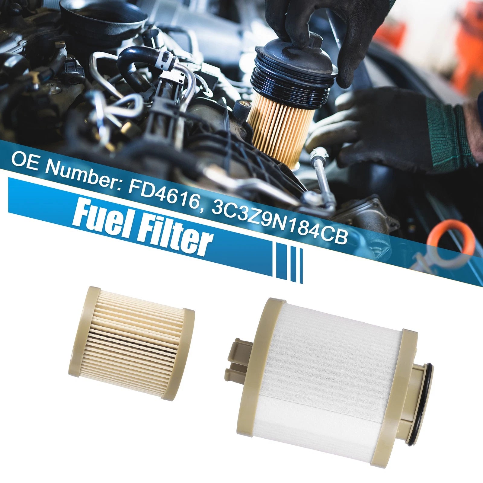 Set Fuel Filter Element Replacement for Ford F-350 Super Duty (2003–2007)