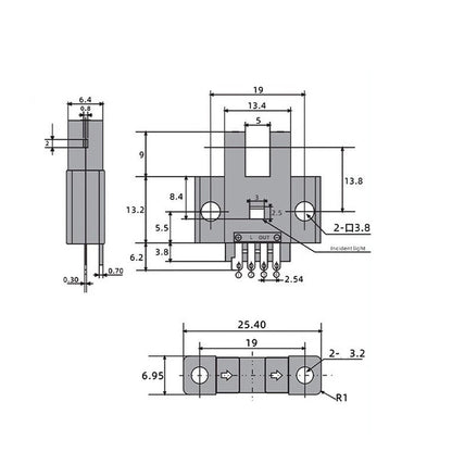 U Shaped Photoelectric Sensor Switch for Machinery and Elevators