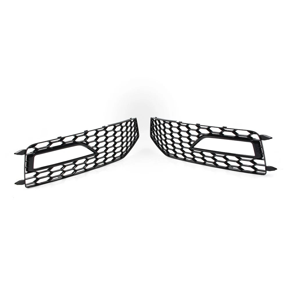 2X Honeycomb Front Bumper Grille Cover for Audi A4 B8.5 S4 RS4 (2013–2015)