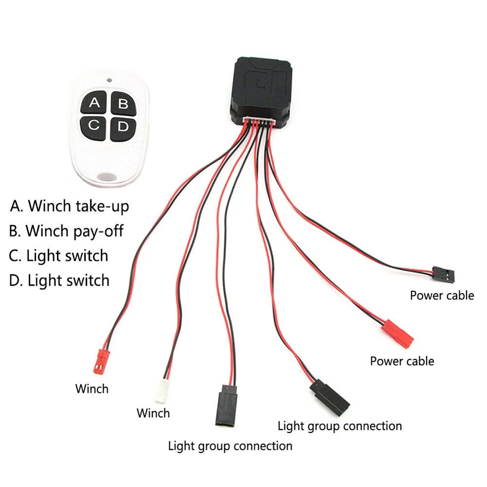 RC Electric Winch Remote Controller Switch for TRX-4 SCX10 D90 (2017–2023)
