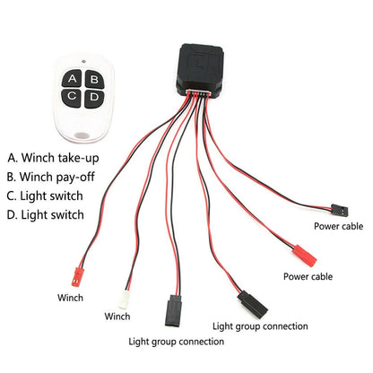 RC Electric Winch Remote Controller Switch for TRX-4 SCX10 D90 (2017–2023)