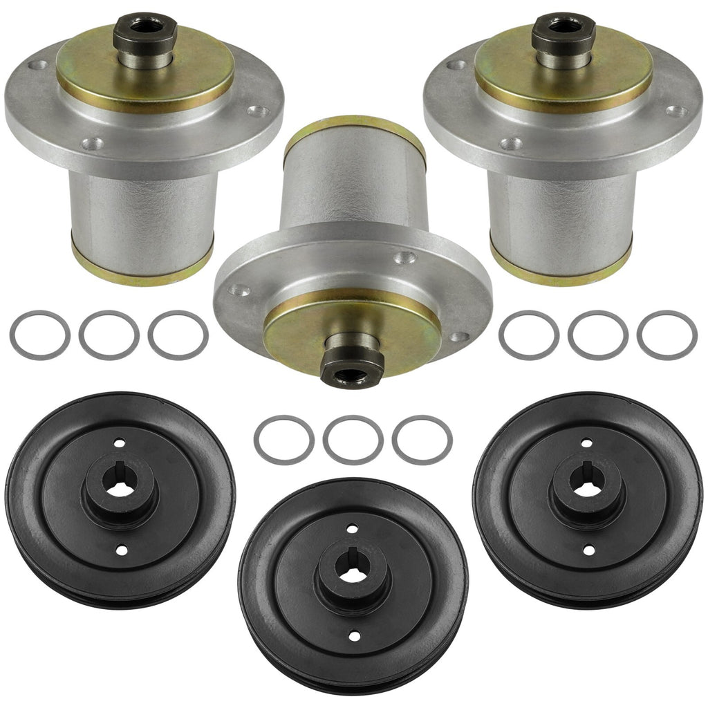 Deck Spindle and Pulley Replacement for Husqvarna BZ6127 BZ6134 BZ7234 (2015–2018)
