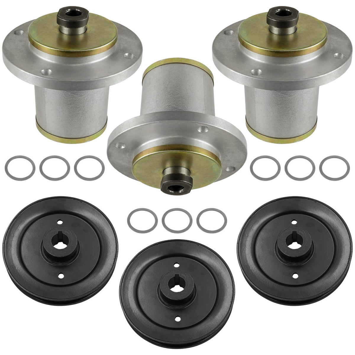 Deck Spindle and Pulley Replacement for Husqvarna BZ6127 BZ6134 BZ7234 (2015–2018)