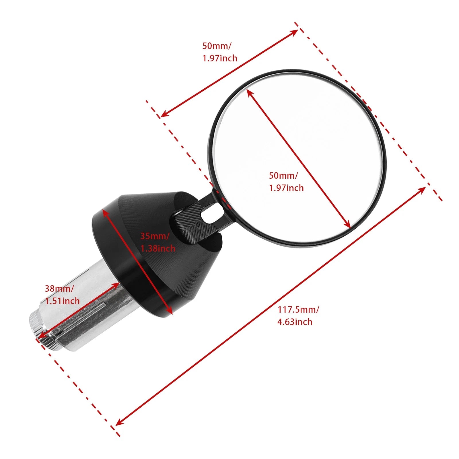 CNC Bar-end Rear View Mirrors for Vespa GTS 300 (2005–2023)