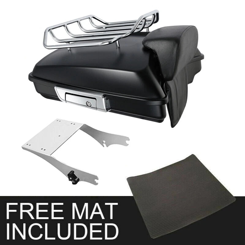 Trunk Backrest Mount Rack for Harley Touring (1997–2008) Matte Black