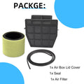 Air Filter & Air Box Lid Cover & Seal for Kawasaki Bayou 220 (1988–2002)