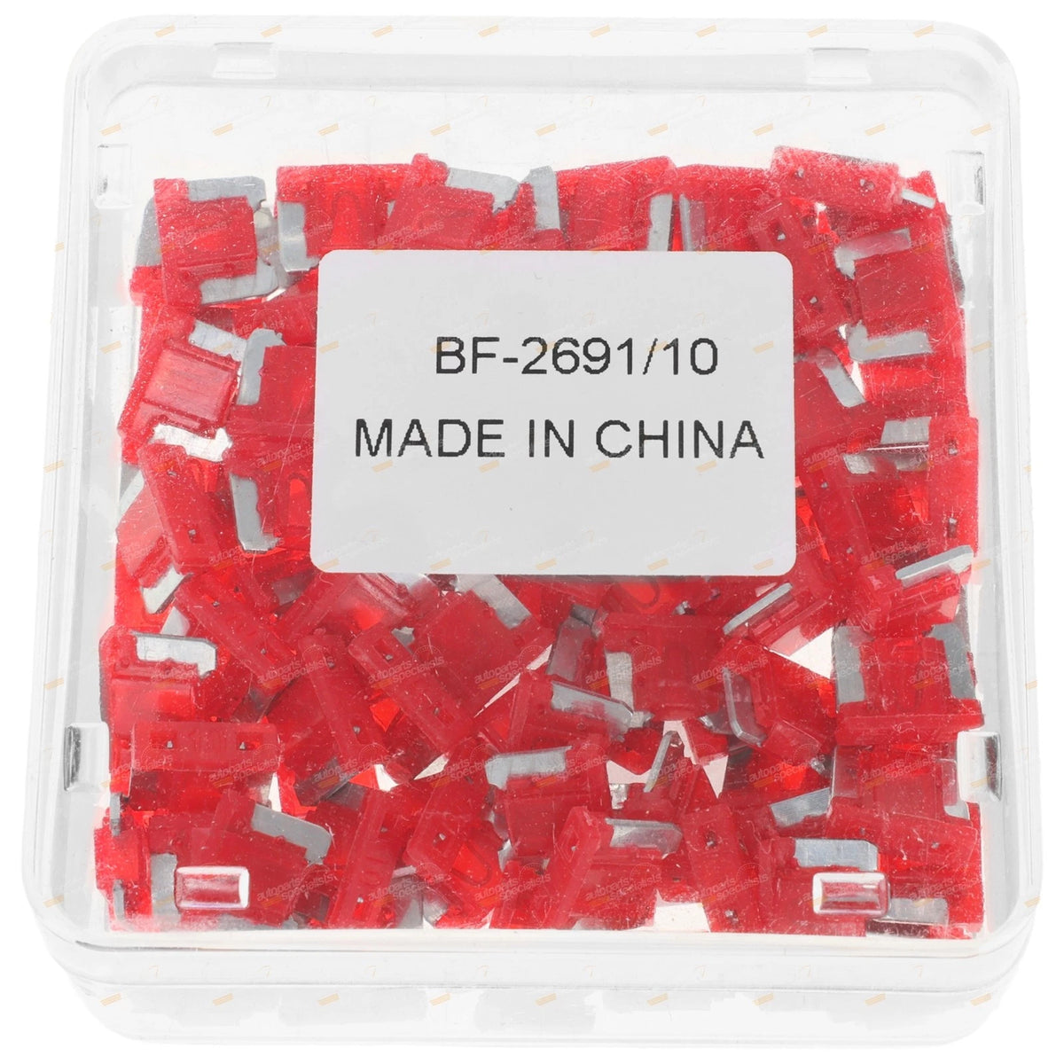 Pack of 100 Mini Blade Fuses for Automotive (10A, Low Profile)