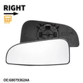 Non Heated Right Mirror Glass Replacement for Dodge Ram 1500 (2009–2018)